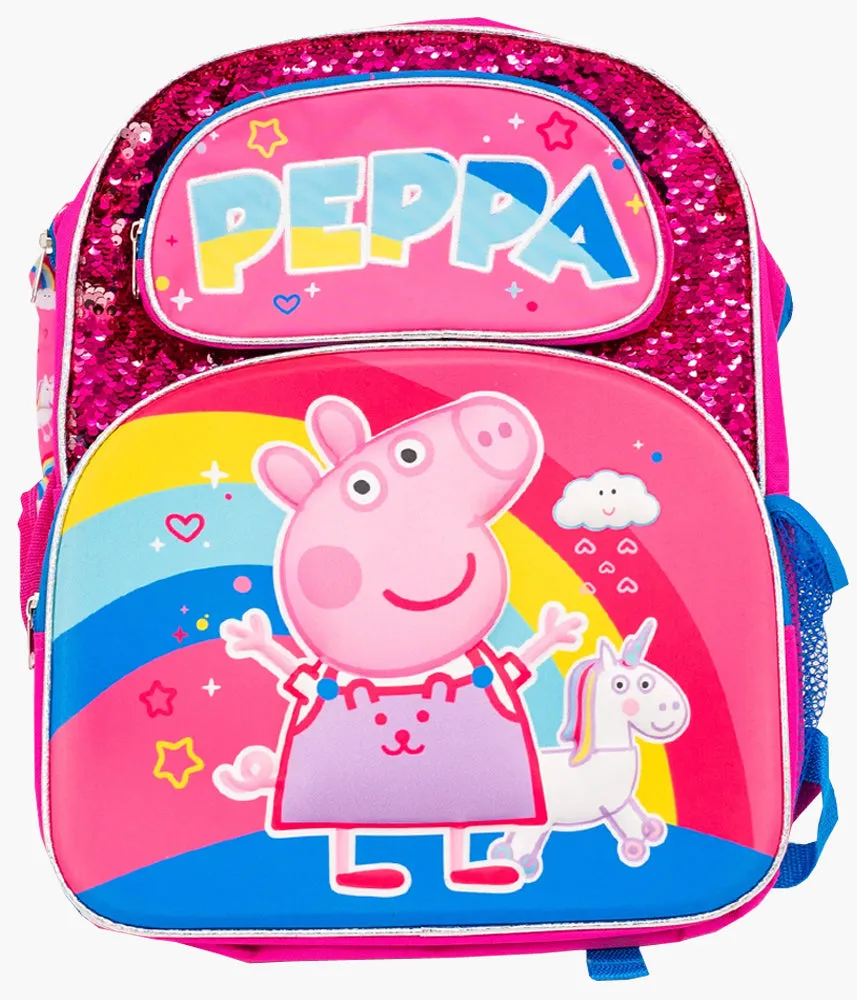 12" Peppa Pig Sequined Backpack