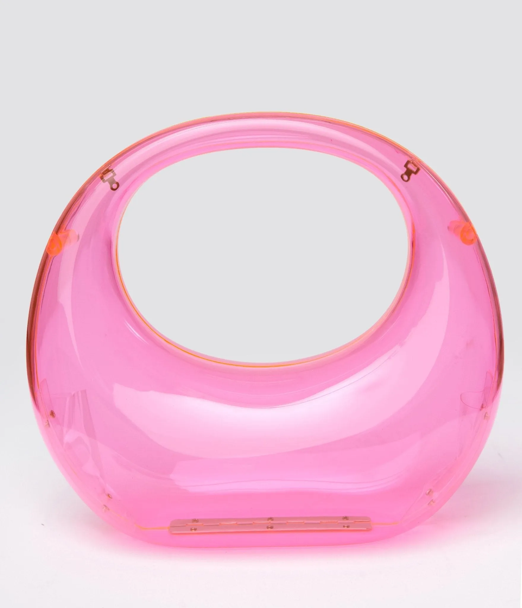 1960s Pink Transparent Bess Crossbody Evening Bag