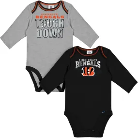 2-Pack Baby Boys Bengals Long Sleeve Bodysuits