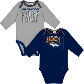 2-Pack Baby Boys Broncos Long Sleeve Bodysuits