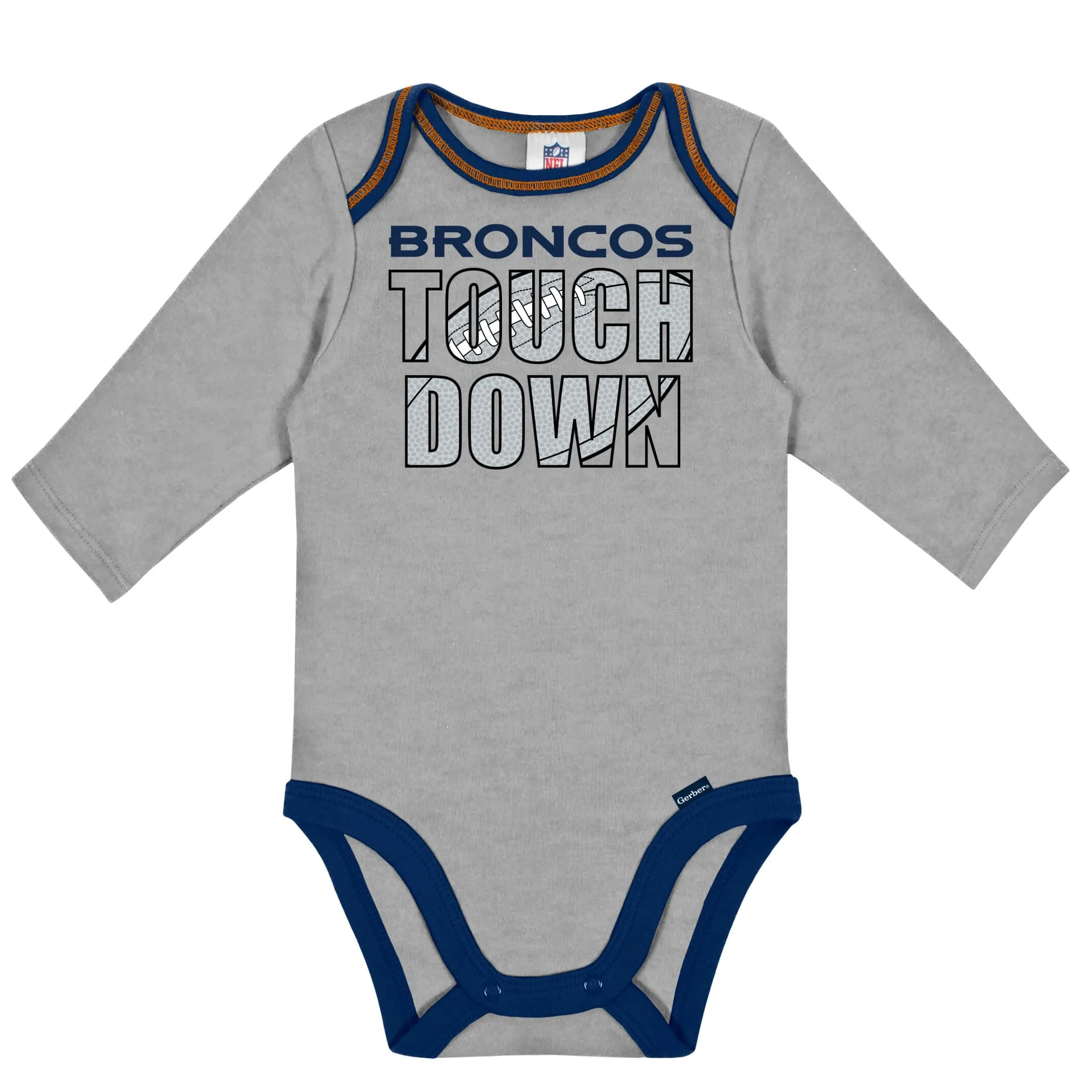 2-Pack Baby Boys Broncos Long Sleeve Bodysuits