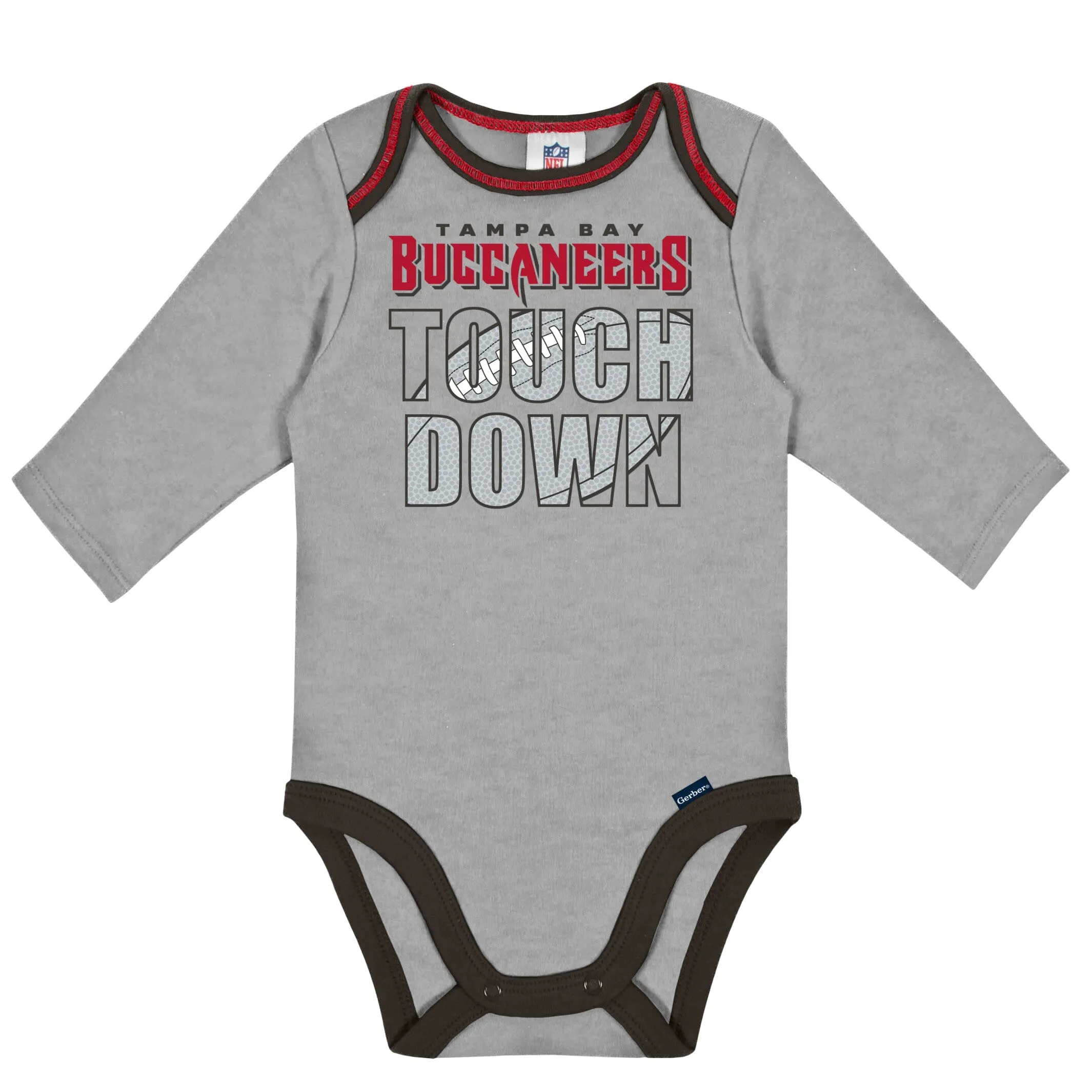 2-Pack Baby Boys Buccaneers Long Sleeve Bodysuits