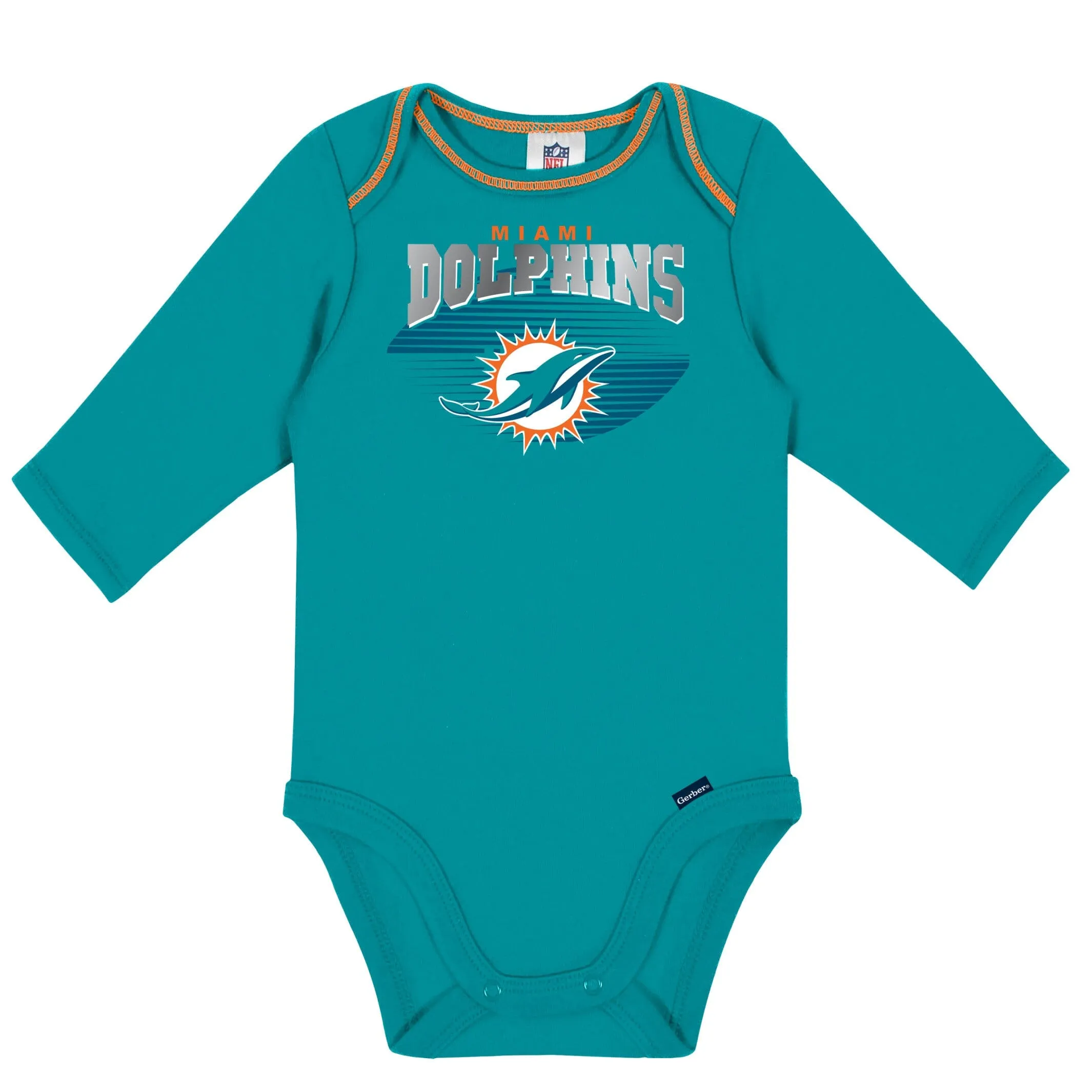 2-Pack Baby Boys Dolphins Long Sleeve Bodysuits