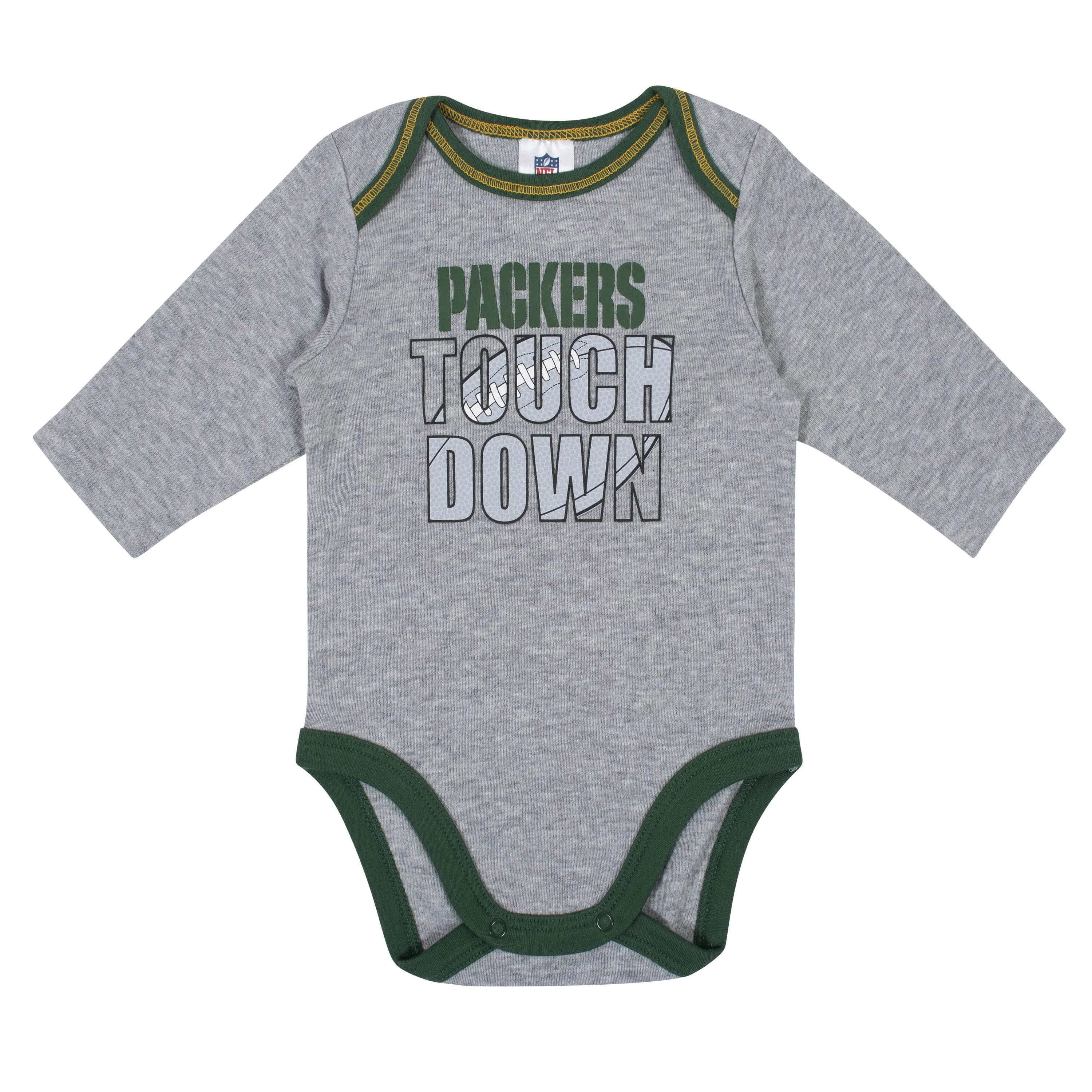 2-Pack Baby Boys Green Bay Packers Long Sleeve Bodysuits