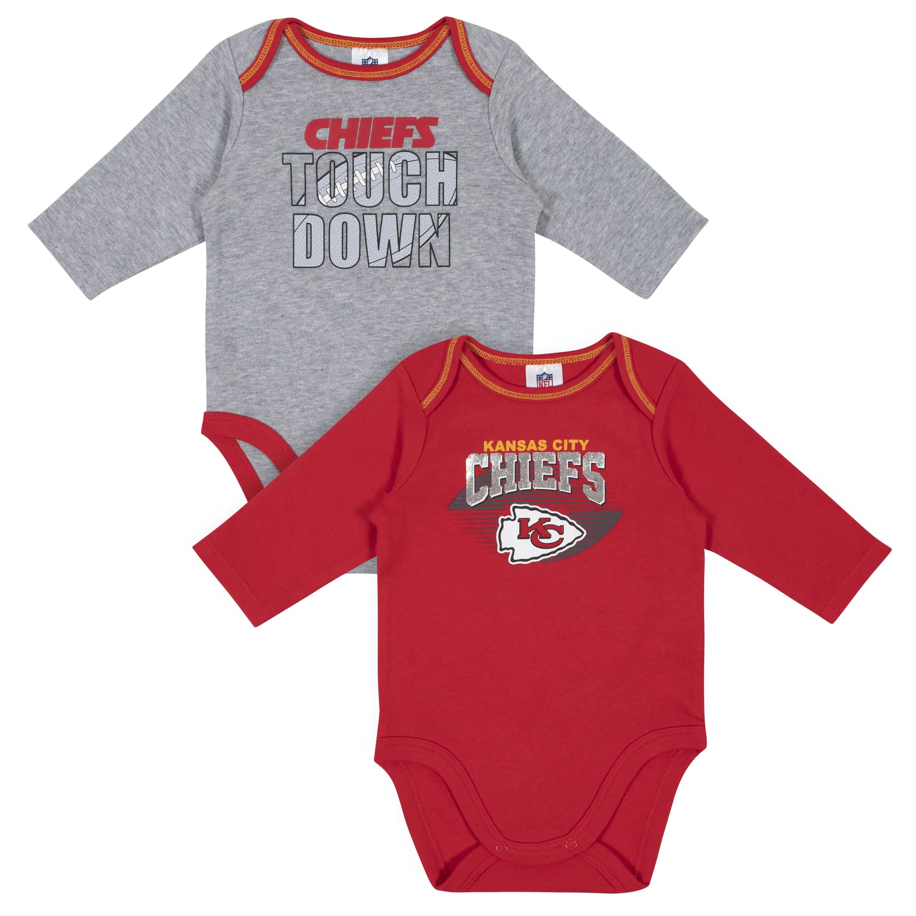 2-Pack Baby Boys Kansas City Chiefs Long Sleeve Bodysuits