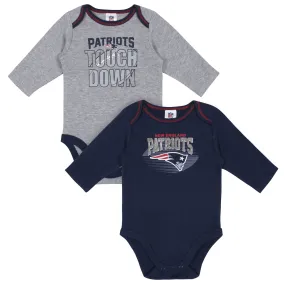 2-Pack Baby Boys New England Patriots Long Sleeve Bodysuits