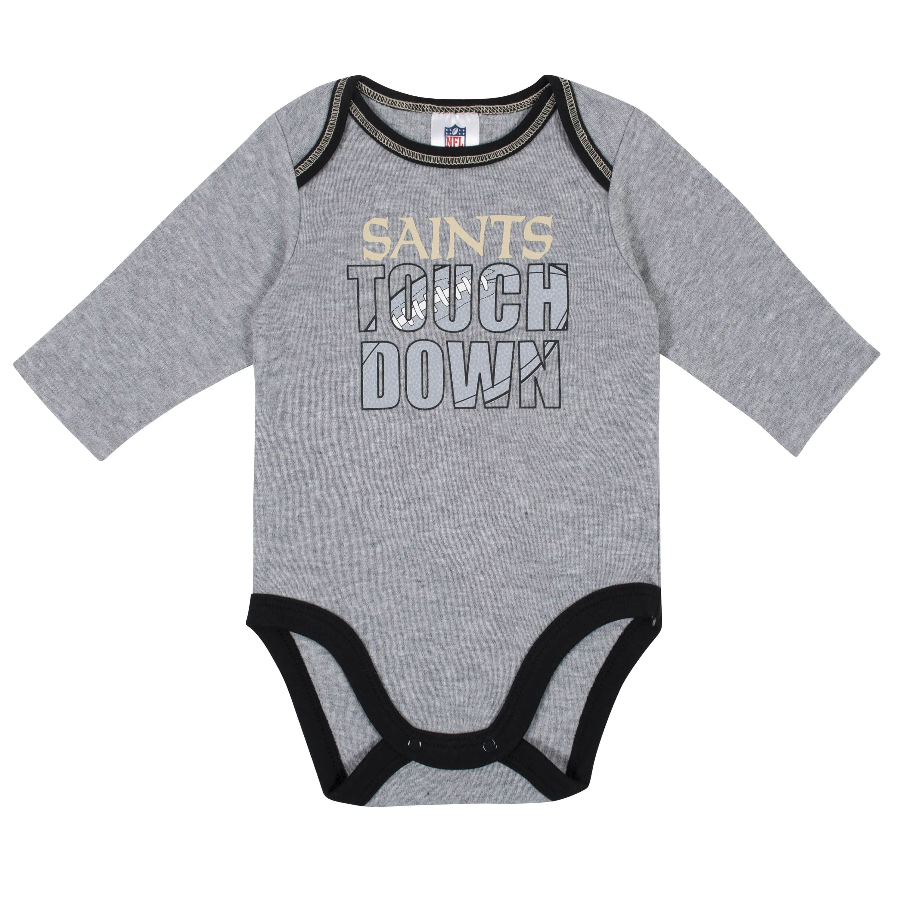 2-Pack Baby Boys New Orleans Saints Long Sleeve Bodysuits