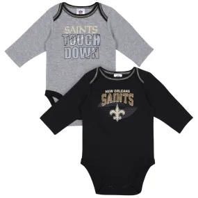 2-Pack Baby Boys New Orleans Saints Long Sleeve Bodysuits