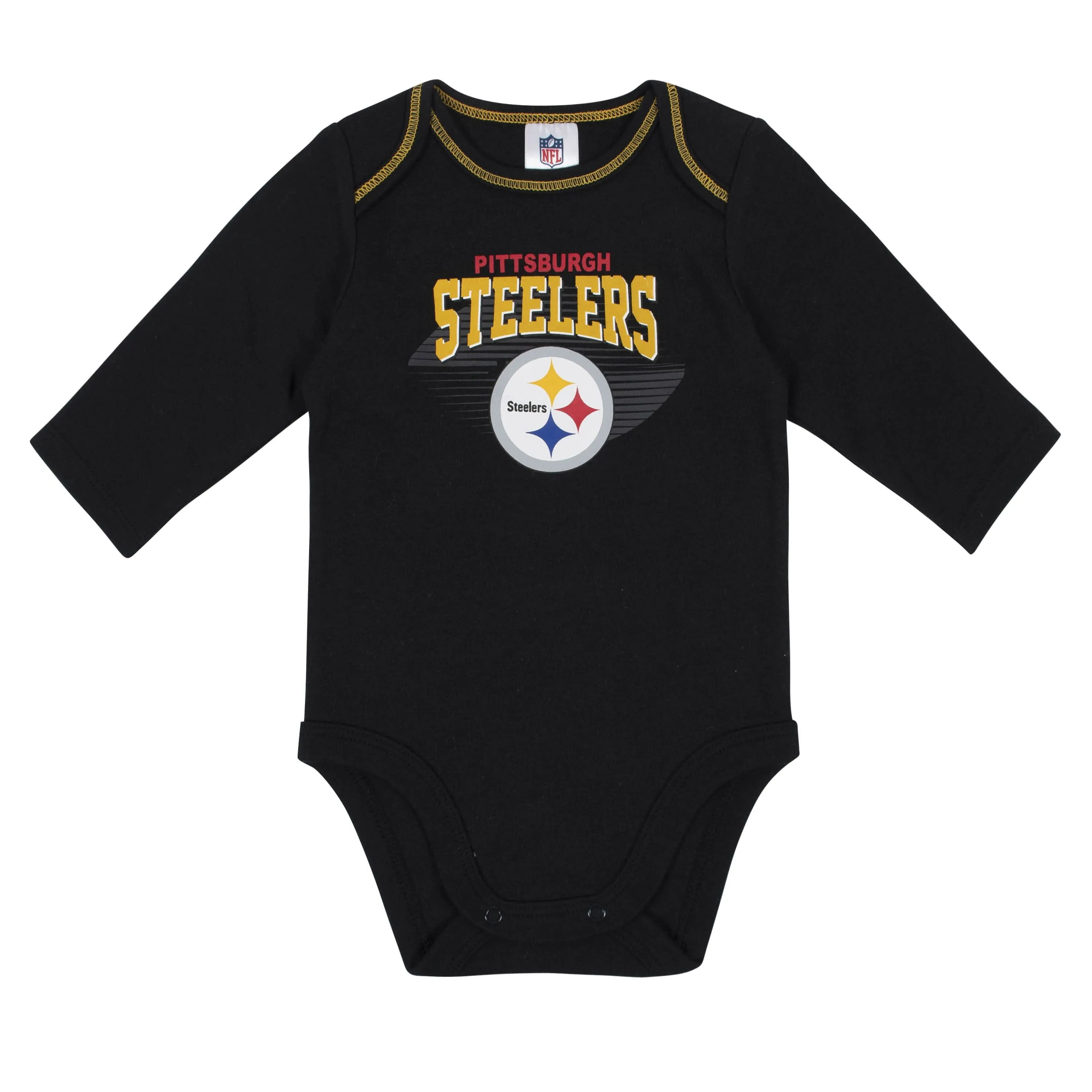 2-Pack Baby Boys Pittsburgh Steelers Long Sleeve Bodysuits