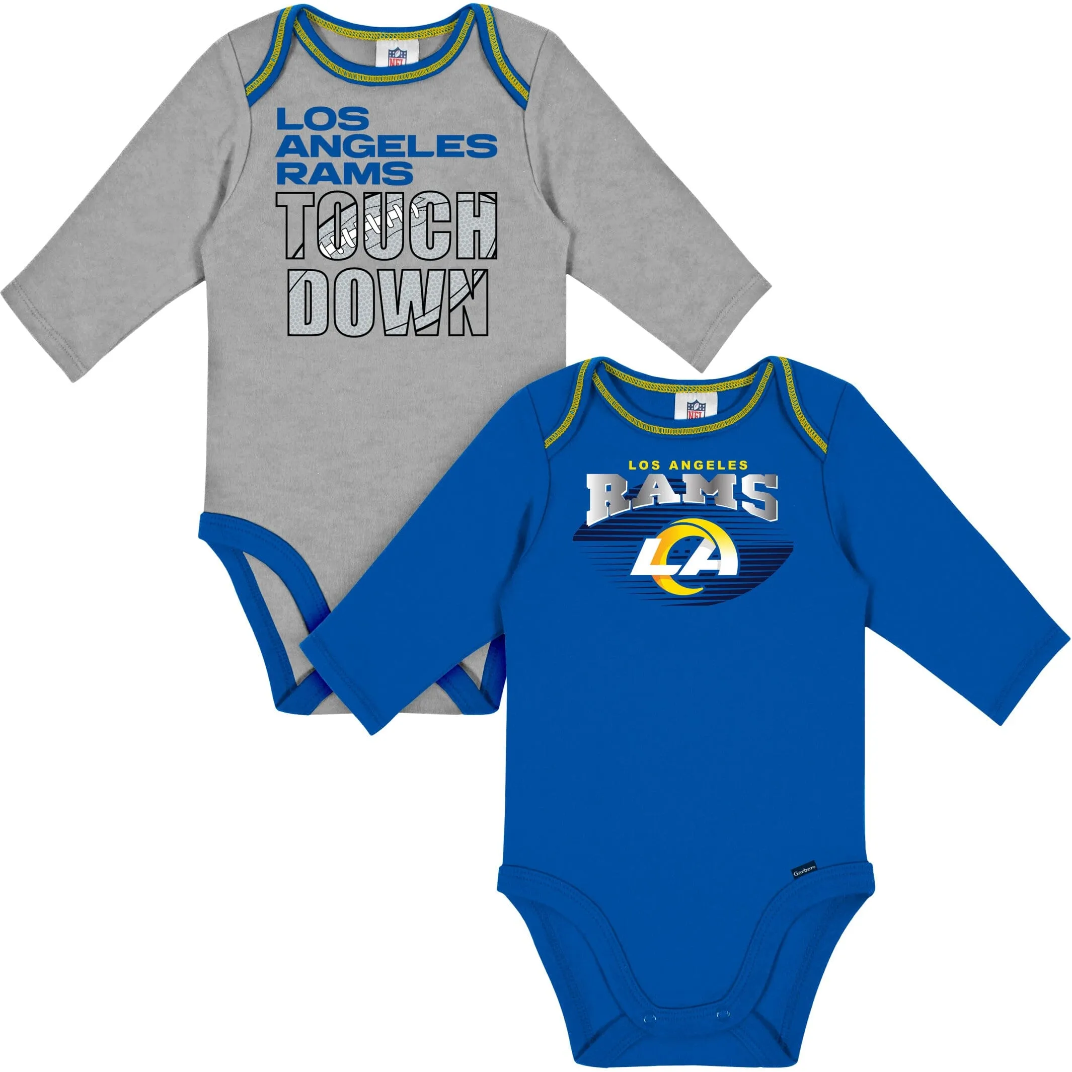 2-Pack Baby Boys Rams Long Sleeve Bodysuits