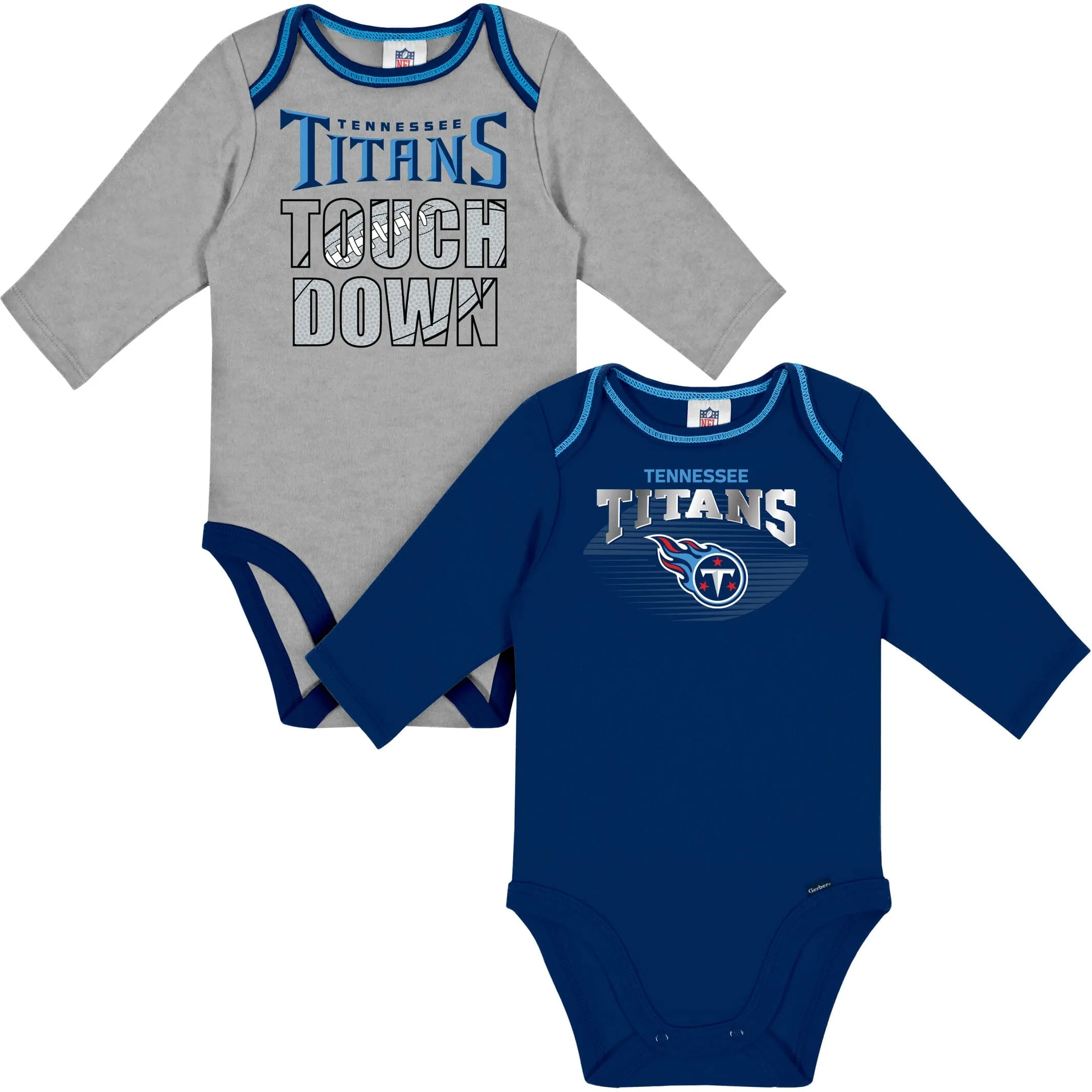 2-Pack Baby Boys Titans Long Sleeve Bodysuits