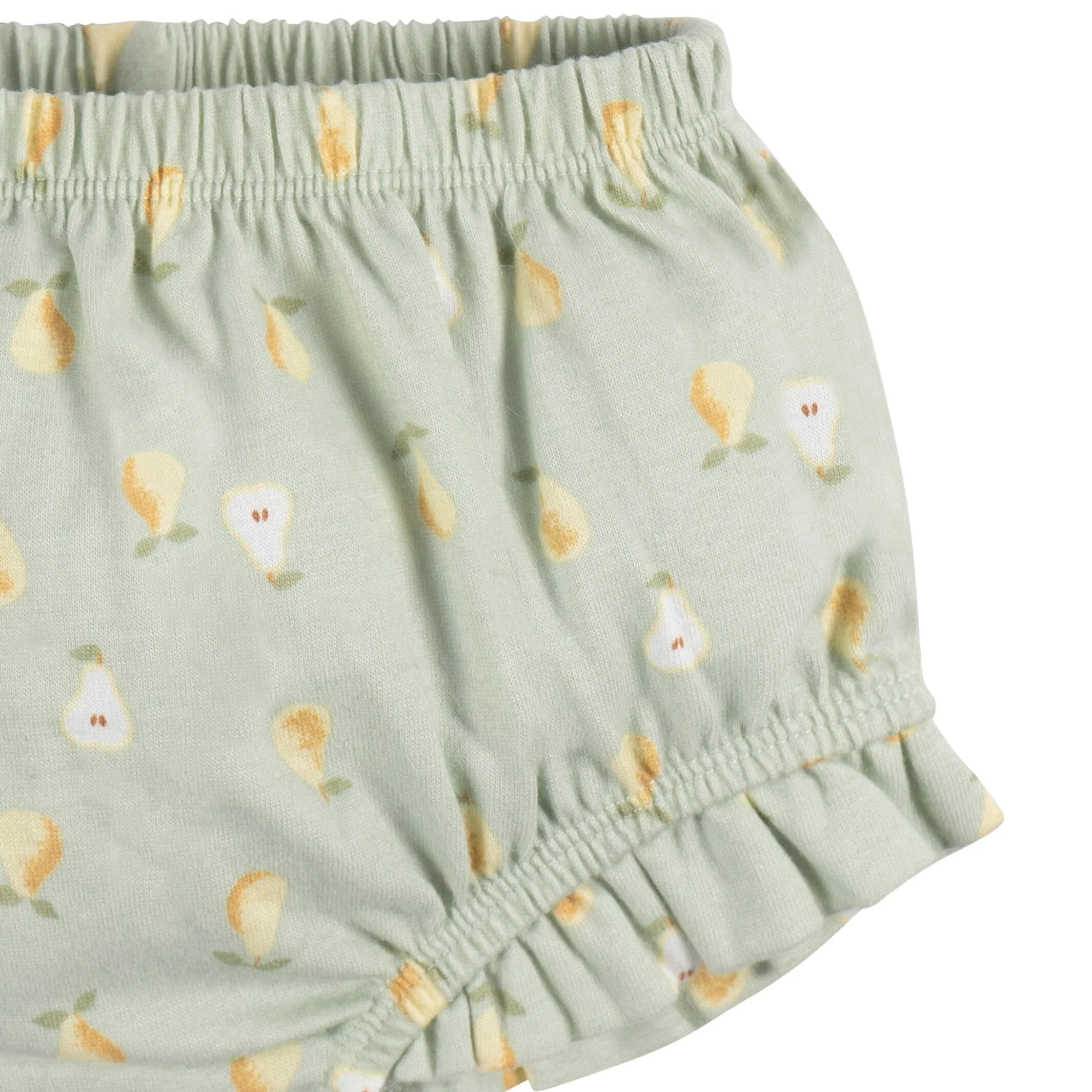 2-Piece Baby Girls Pears Tank Top and Diaper Cover Set