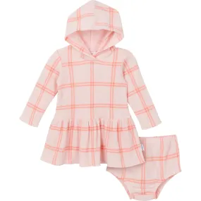 2-Piece Baby Girls Pink Plaid Dress Set