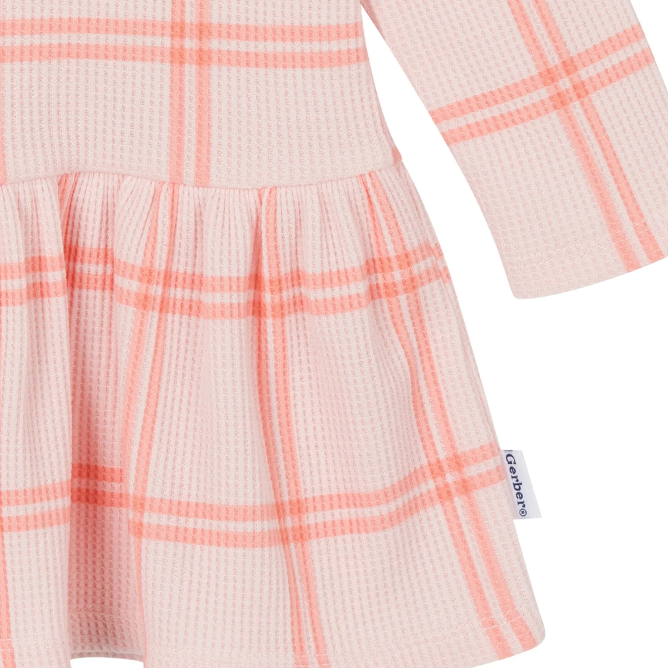 2-Piece Baby Girls Pink Plaid Dress Set