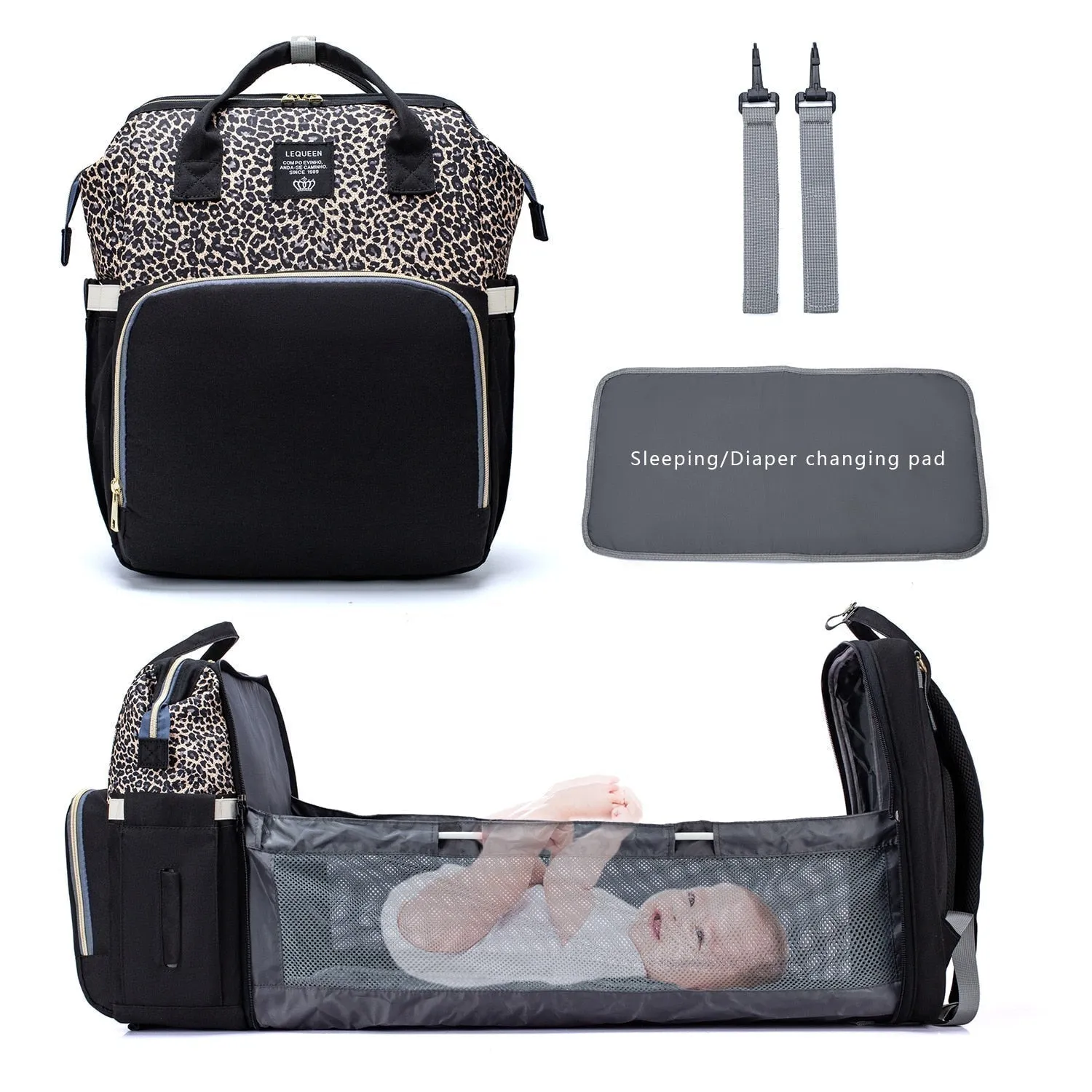 3-in-1 Luxury Mom Travel Baby Diaper Bag