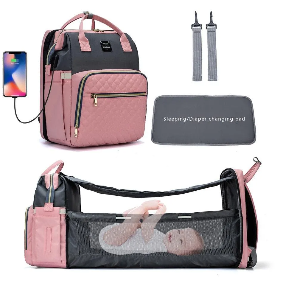 3-in-1 Luxury Mom Travel Baby Diaper Bag