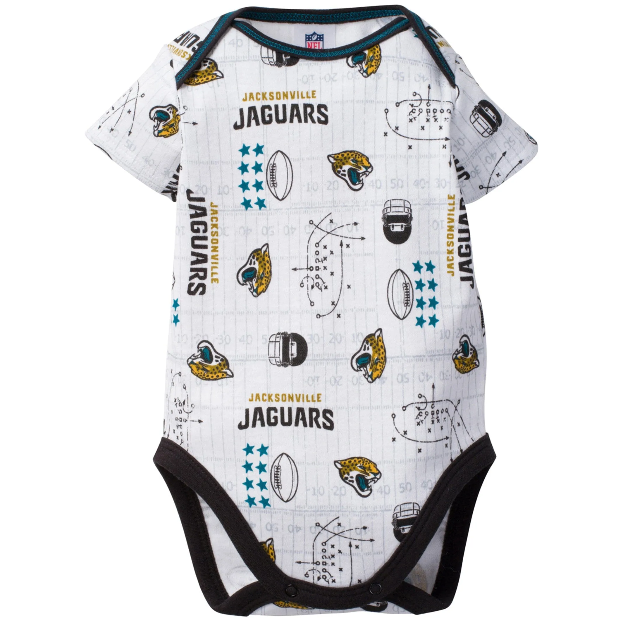 3-Pack Baby Boys Jacksonville Jaguars Short Sleeve Bodysuit