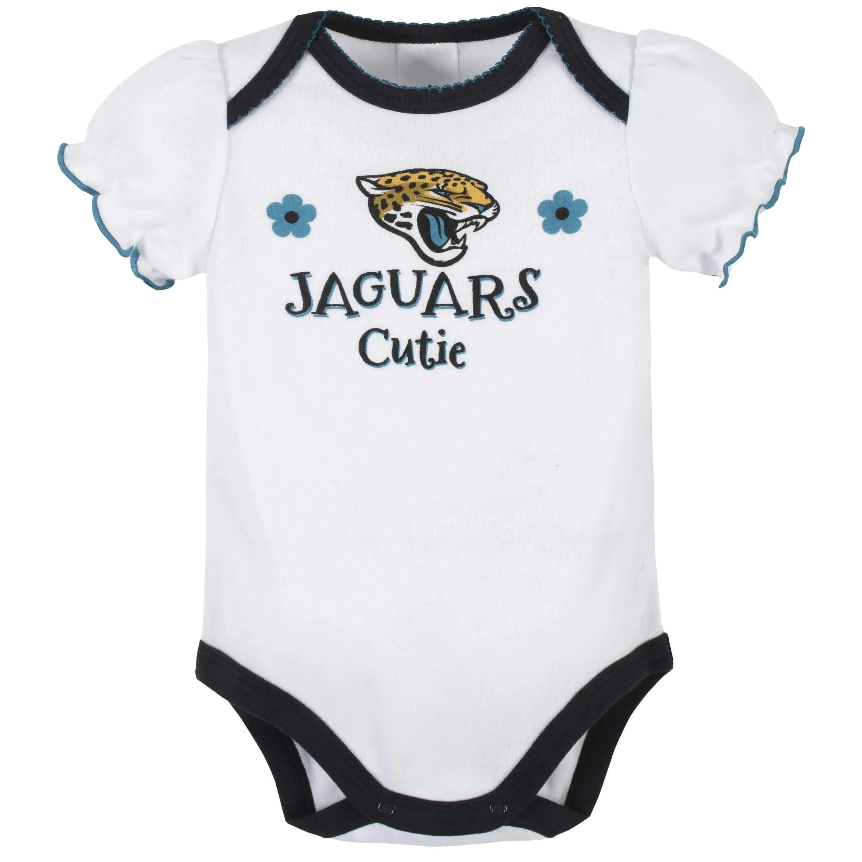 3-Pack Baby Girls Jacksonville Jaguars Short Sleeve Bodysuits