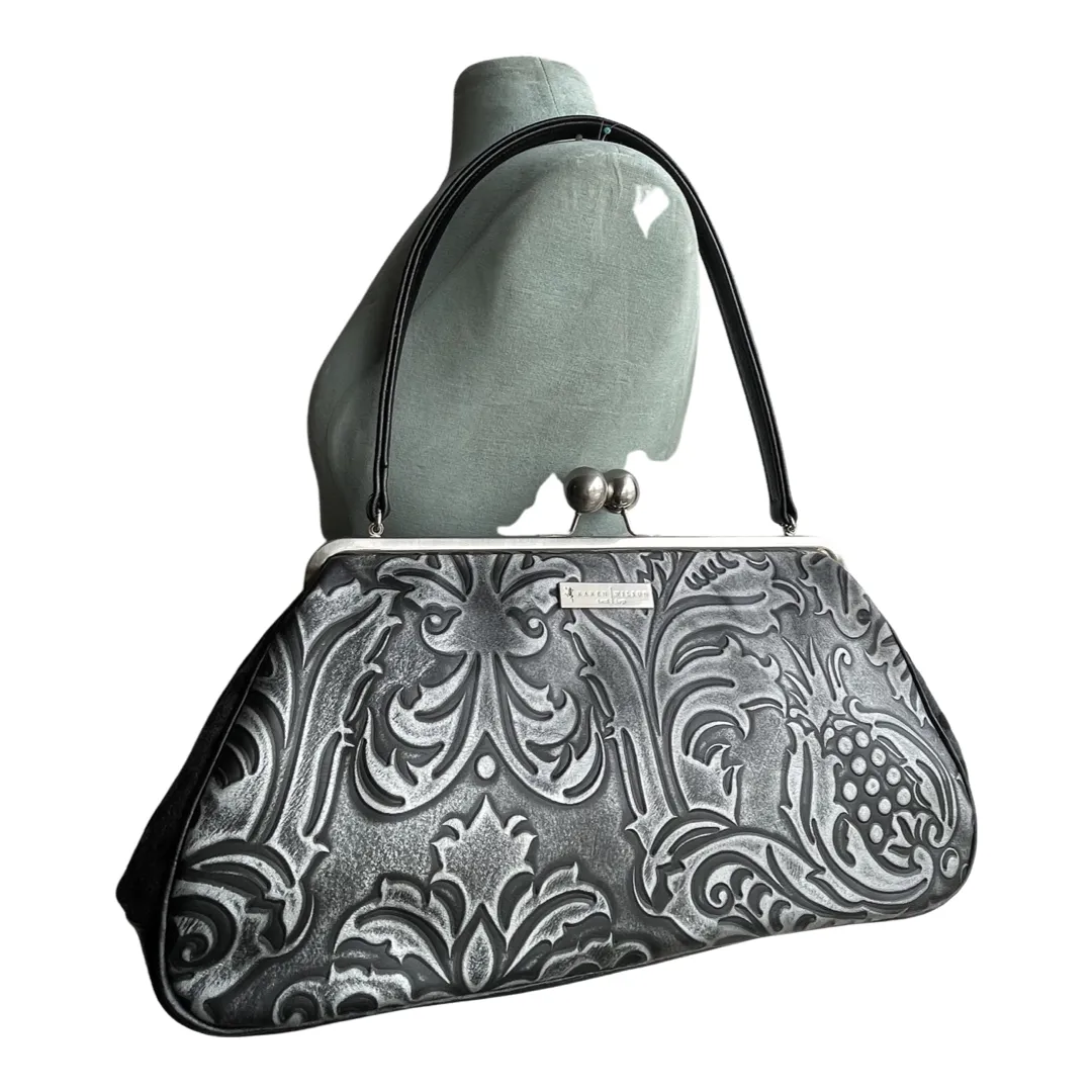 4051-135-L Steely Gray Embossed Leather