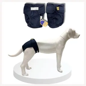 A a Pets’ Cotton Reusable Washable Diaper for Dogs (Navy)