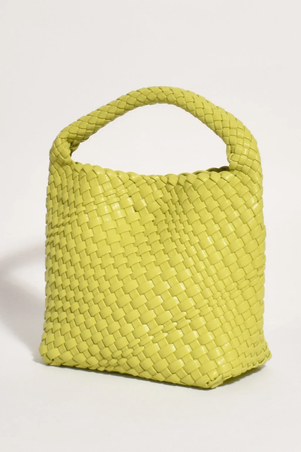 Adorne Remi Woven Mini Bag - Lime AXD1761