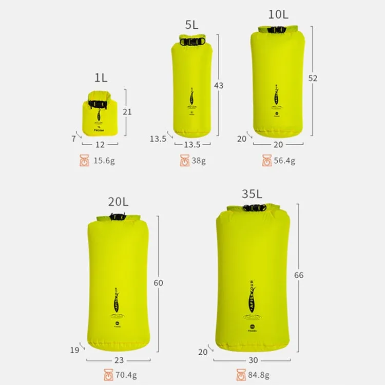 AFISHTOUR Outdoor Bunch Storage Bag Multi-Function Light Thin Waterproof Storage Bag, Size: 20L(Yellow)