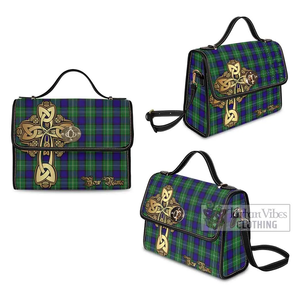 Alexander Tartan Waterproof Canvas Bag Golden Thistle Celtic Cross Style