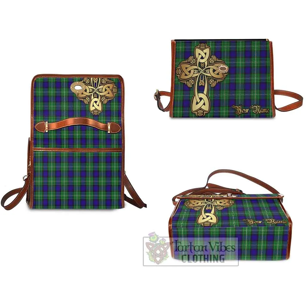 Alexander Tartan Waterproof Canvas Bag Golden Thistle Celtic Cross Style