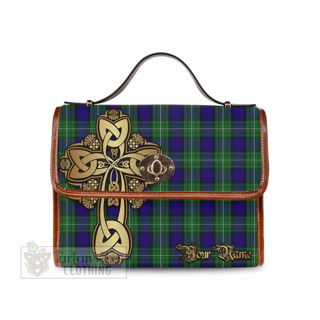 Alexander Tartan Waterproof Canvas Bag Golden Thistle Celtic Cross Style