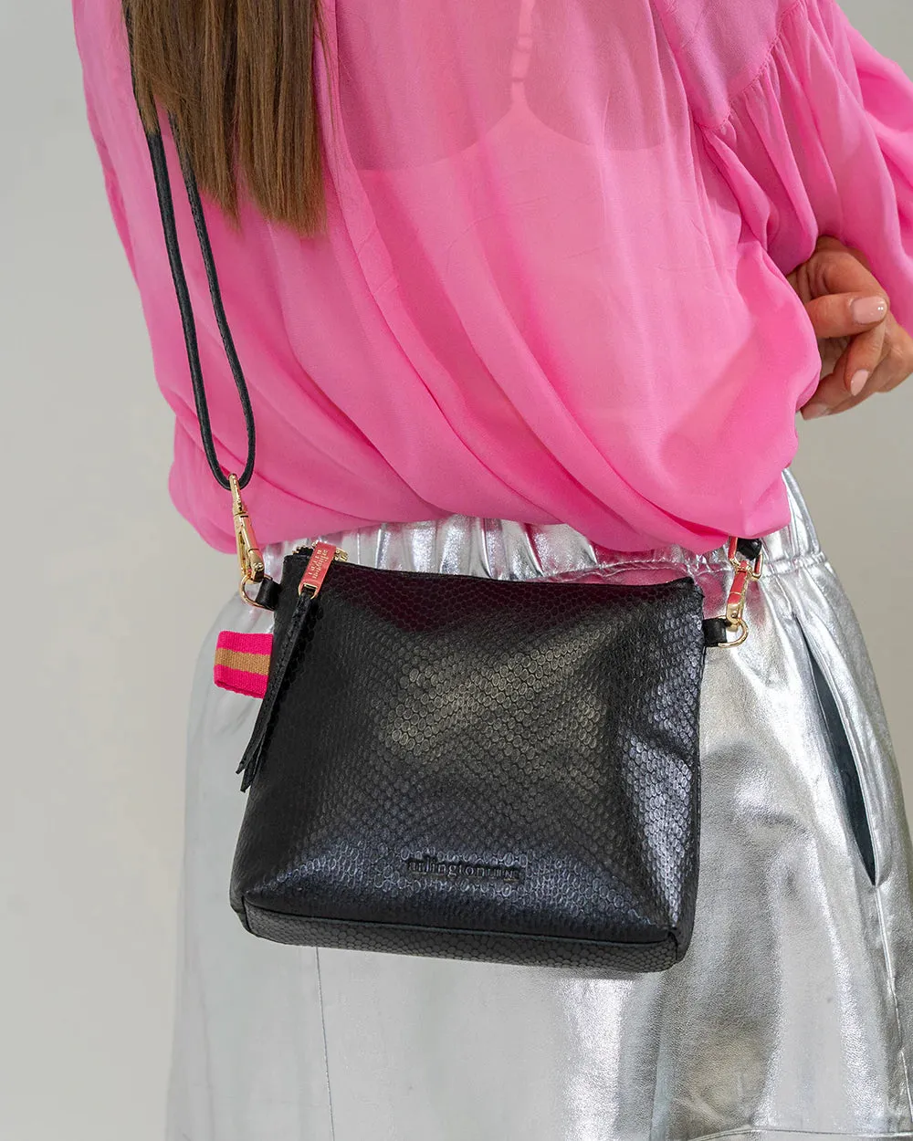 ALEXIS CROSSBODY BAG | Black Snake