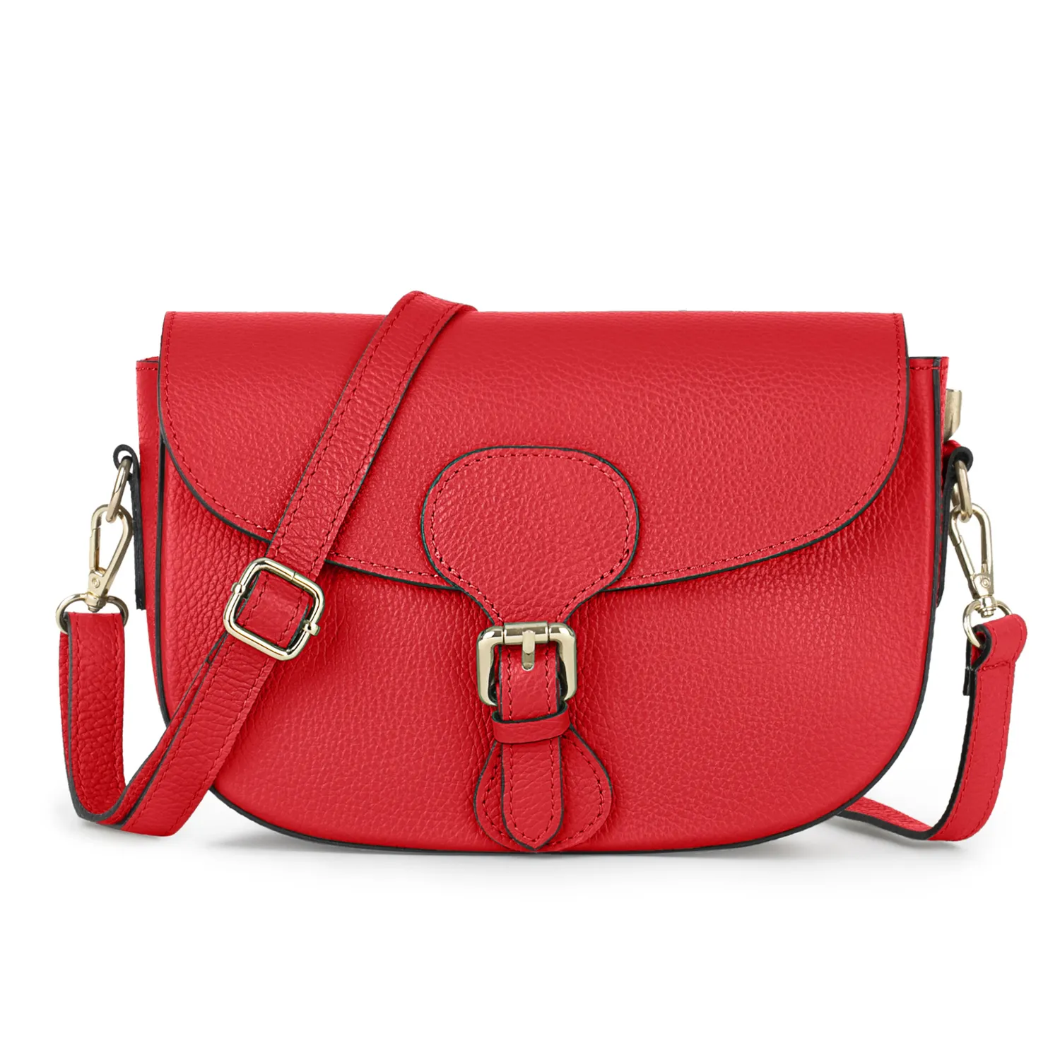 Alice Leather Crossbody Bag - Red