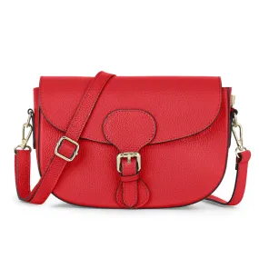 Alice Leather Crossbody Bag - Red