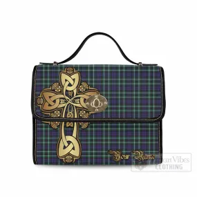 Allardice Tartan Waterproof Canvas Bag Golden Thistle Celtic Cross Style