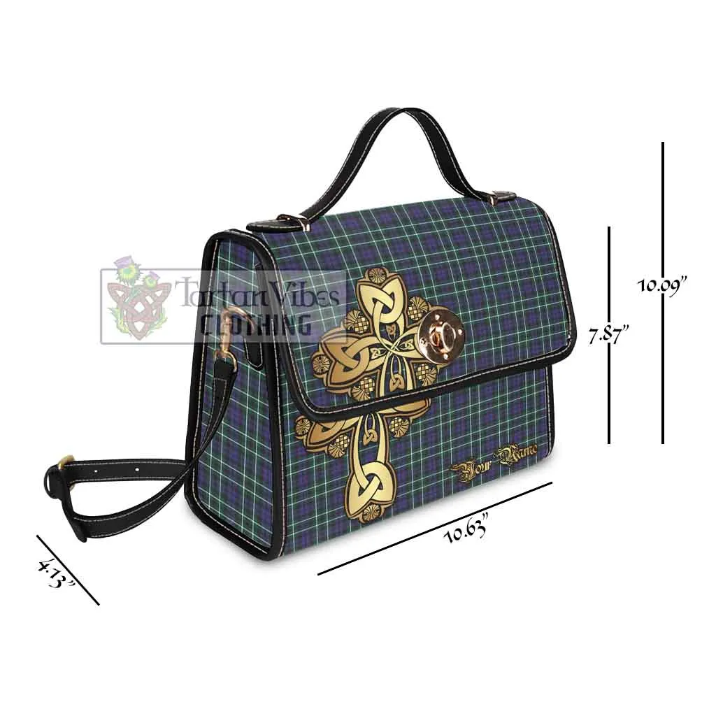 Allardice Tartan Waterproof Canvas Bag Golden Thistle Celtic Cross Style