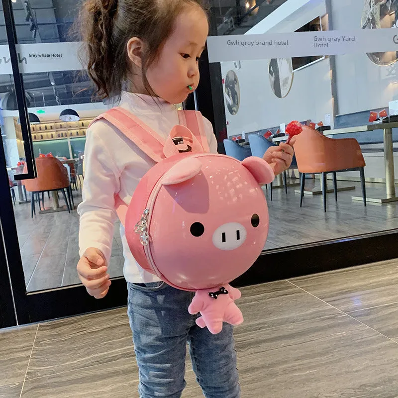 Anti-Lost Cartoon Eggshell Backpack for Kindergarten