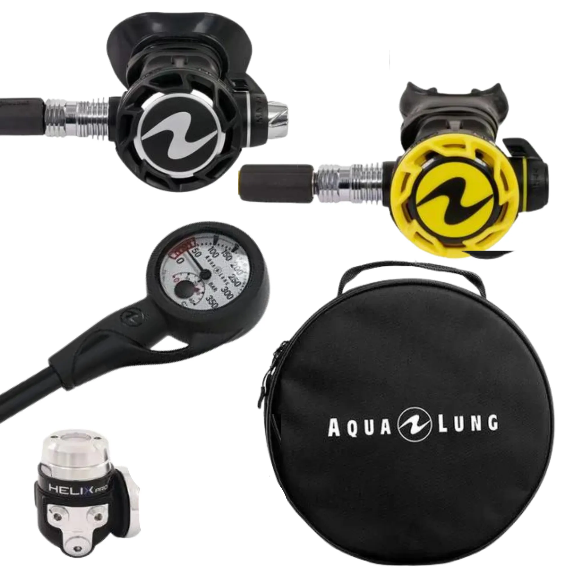 Aqualung Helix Pro Regulator Set with Regulator Bag - DIN