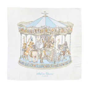 Atelier Choux Carré – Blue Carousel Swaddle