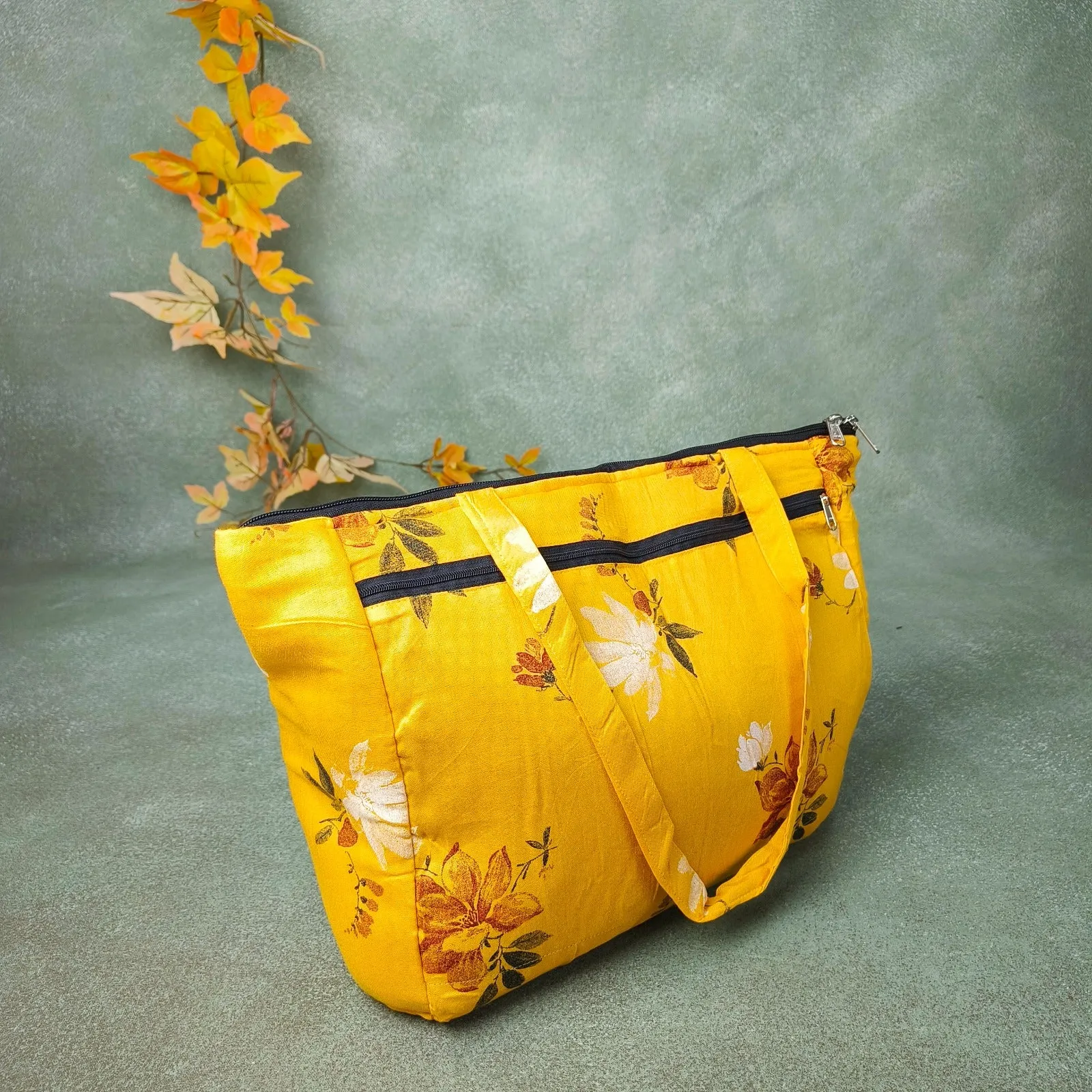 Baby Bag Diaper bag Hospital Bag Yellow Botanical Prints Design