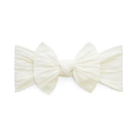 Baby Bling Bows - Cable Knit Knot - Ivory