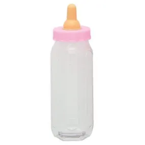 Baby Shower - 5" Fillable Plastic Pink Baby Bottle