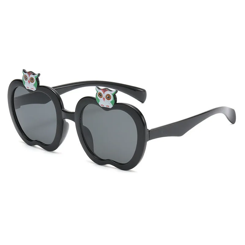 Babymoon Kids Apple Shaped Summer Sunglasses | Goggles | For Girls & Boys | Black