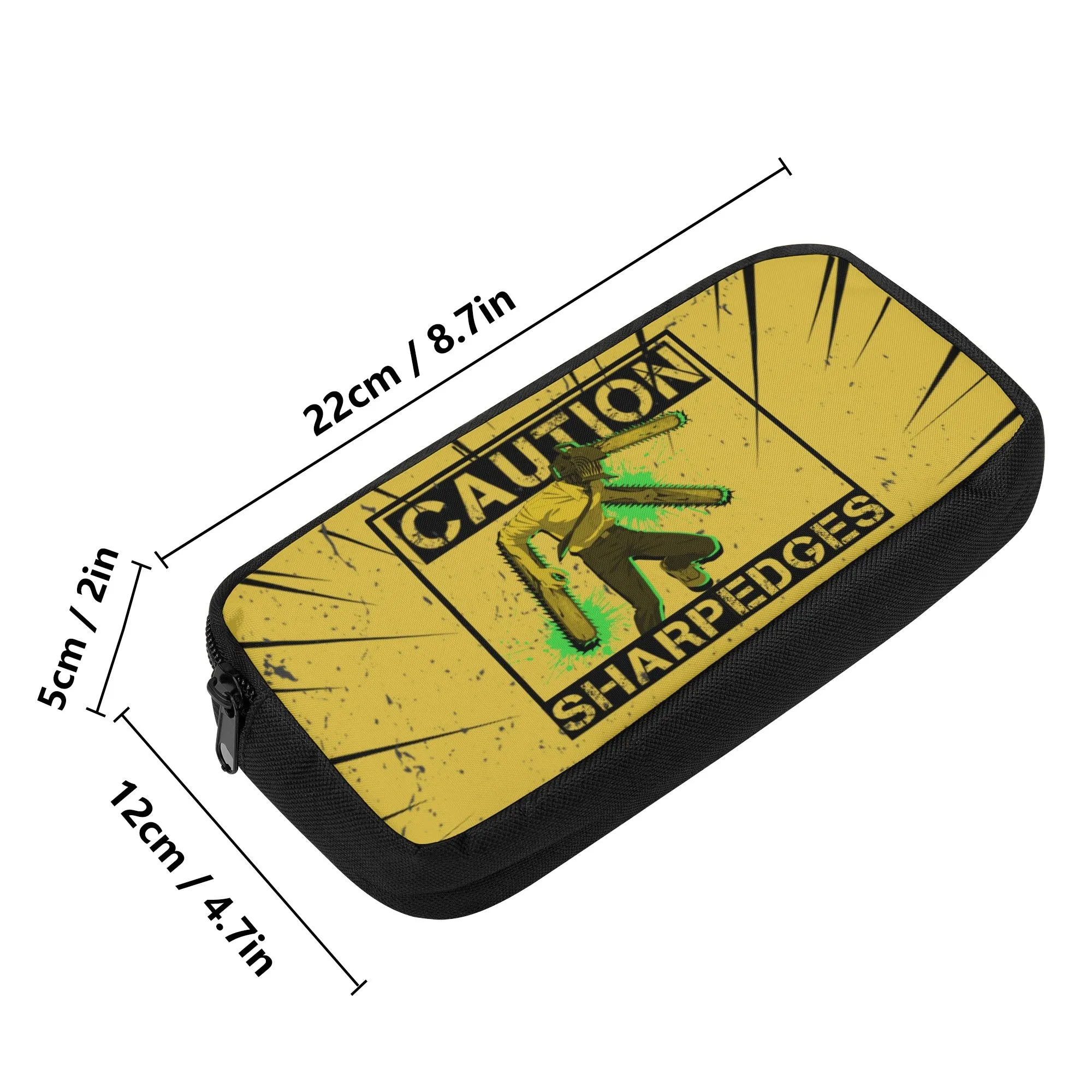 Back to school | Canvas Pencil Case | One-Side Printed | High Quality | Spacious | Anime inspired Saw man