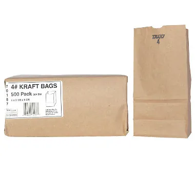 BAG/ Kraft/ #4, 500/cs, Item# 18404