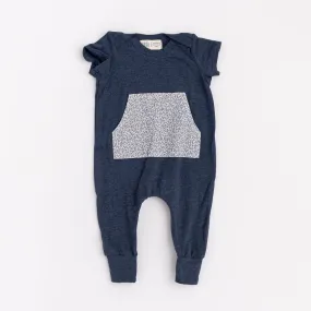 Bamboo Zipper Romper in Inkberry