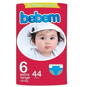 BEBEM EXTRA LARGE DIAPER 44PCS JUMBO