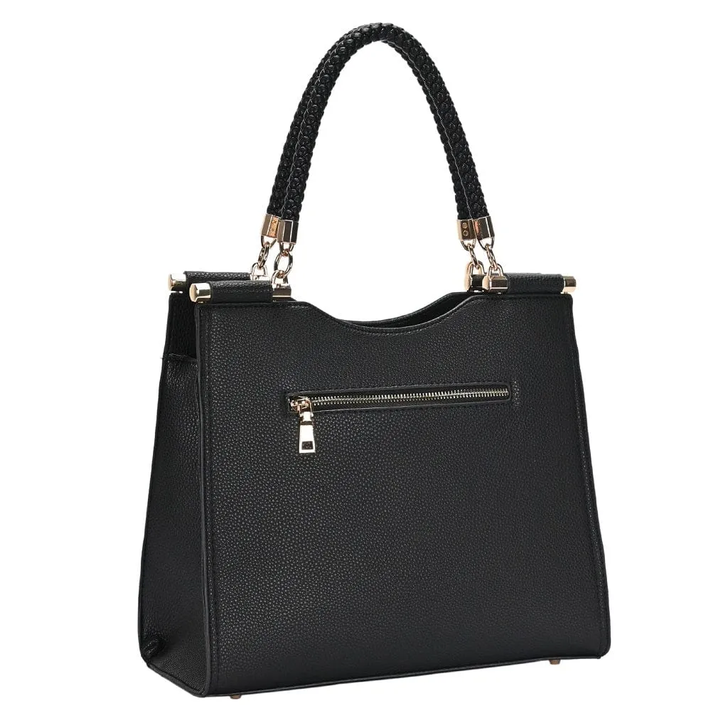 BGT2961 Structured Stylish Double Tassel Satchel Bag