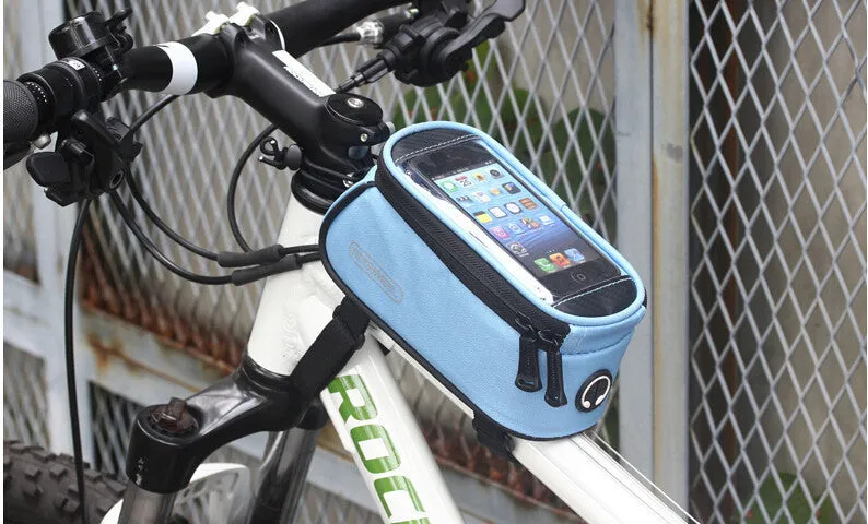 Bike Bicycle Cycle Cycling Frame Tube Panniers Waterproof Touchscreen Phone Case Reflective Bag