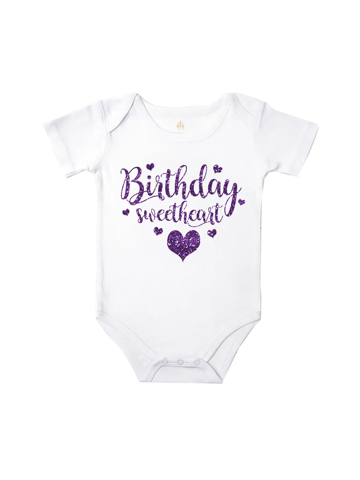 Birthday Sweetheart Purple Diaper Cover Outfit