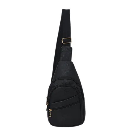 Black NGIL Faux Leather Sling Bag