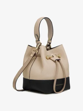 Black, oat and mushroom Osette bucket bag